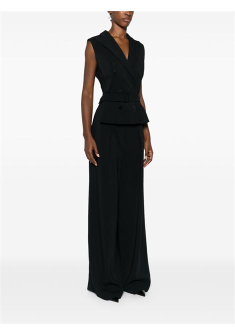 Black crepe tailored jumpsuit Alberta Ferretti - women ALBERTA FERRETTI | 040966260555